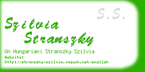 szilvia stranszky business card